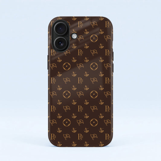 iPhone 16 5G Luxury Monogram Brown Protective Case