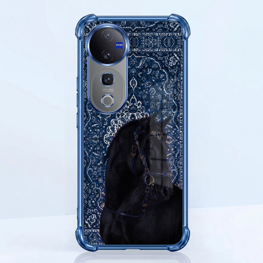Vivo V40 Pro 5G Premium Royal Horse Airbags Printed Back Case