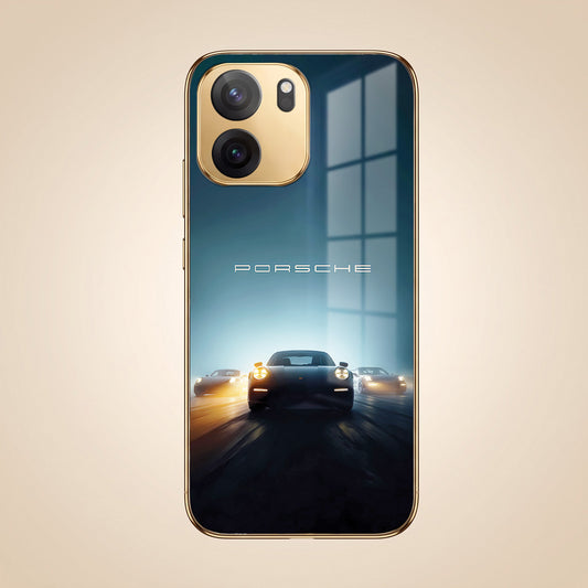 OnePlus Nord CE6 5G Porsche Luxury Gold Electroplated Glass Phone Back Case