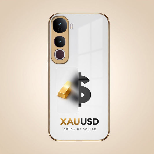 Vivo Y400 Pro 5G Luxury XAU/USD Gold Electroplated Glass Phone Back Case