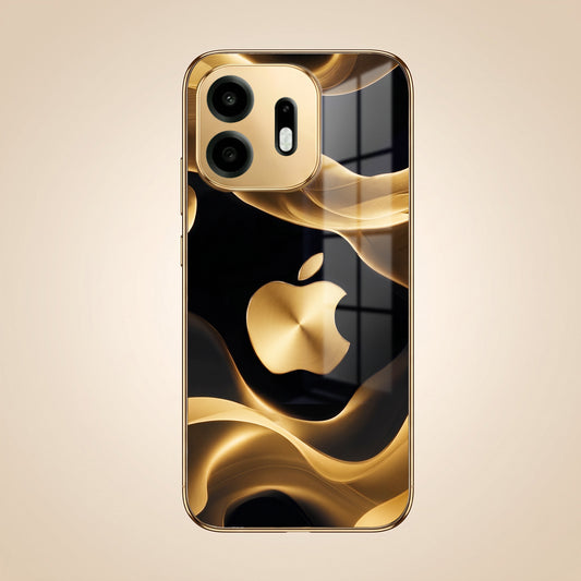 OnePlus N6 5G Luxury Wave Gold Electroplated Glass Phone Back Case