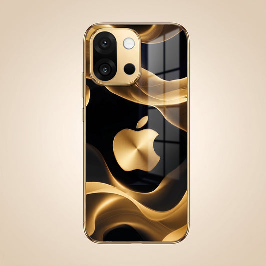 OnePlus 13s 5G Luxury Wave Gold Electroplated Glass Phone Back Case