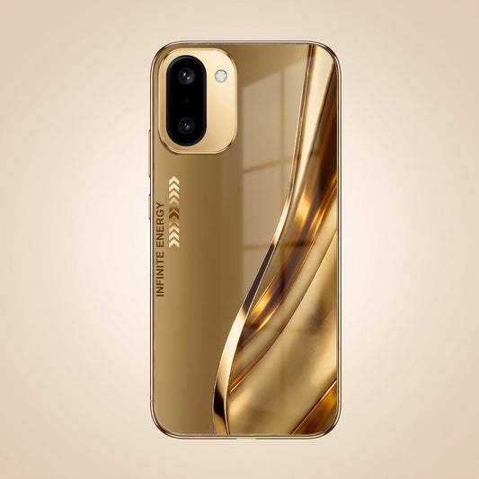 OnePlus 15R 5G Luxury Infinity Energy Gold Electroplated Glass Phone Case