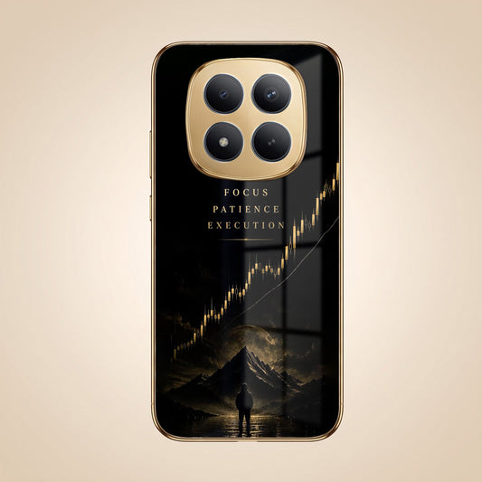 Redmi Note 15 Pro Plus 5G Focus Gold Electroplated Glass Phone Back Case