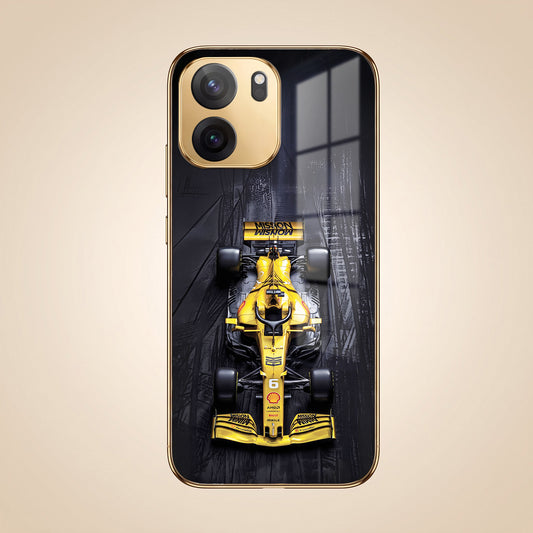 OnePlus Nord CE6 5G F1 Racing Car Gold Electroplated Glass Phone Back Case
