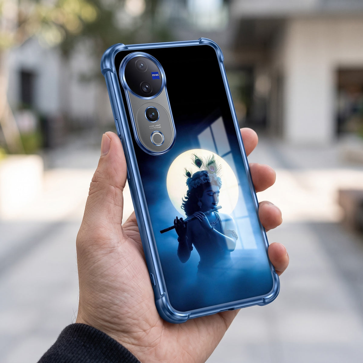 Vivo V40 Pro 5G Midnight Krishna Airbags Printed Back Case
