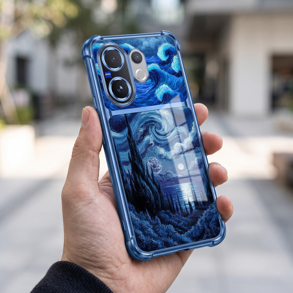 Vivo V60 5G Midnight Ocean Dual-Tone Transparent Airbags Case