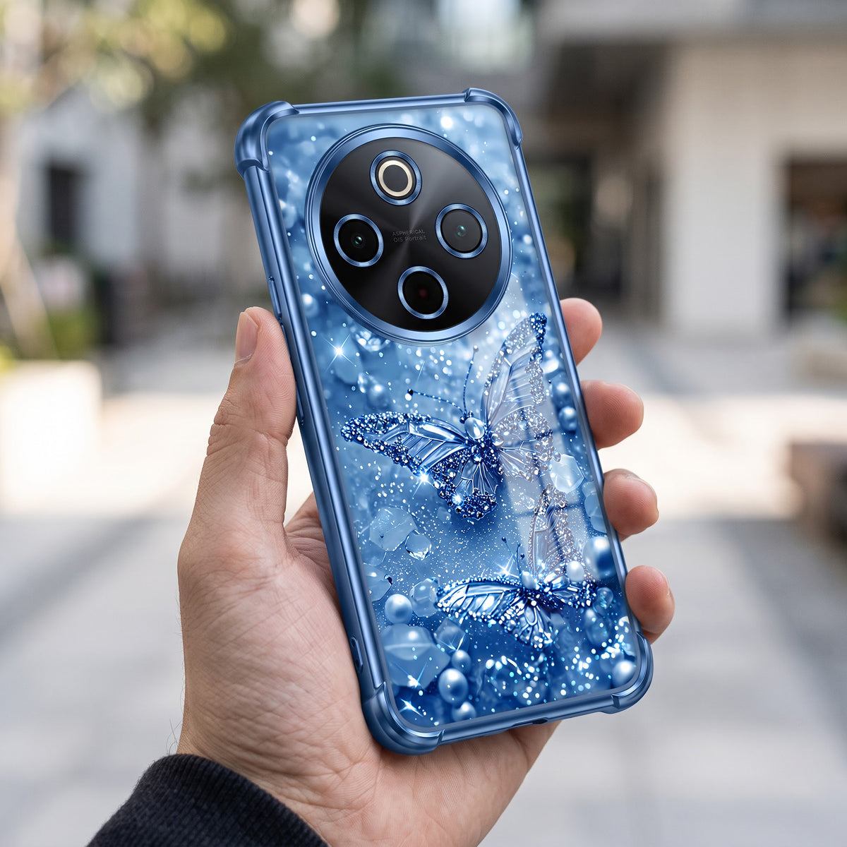 Vivo T4 5G Butterfly Airbags Printed Back Case