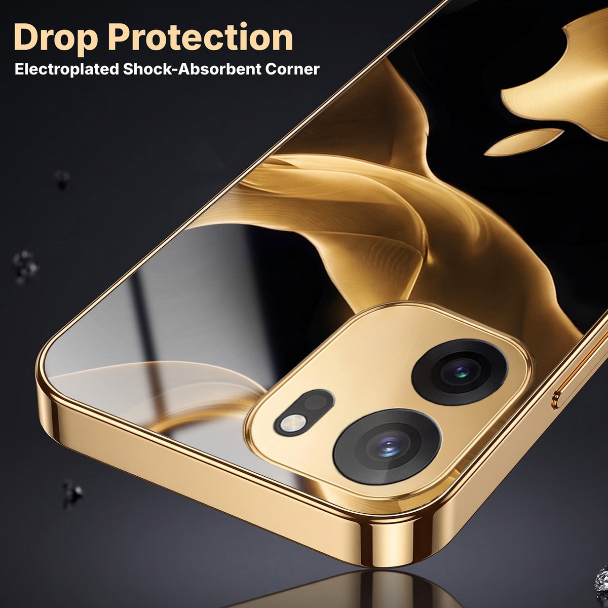 OnePlus Nord CE6 5G Luxury Wave Gold Electroplated Glass Phone Back Case