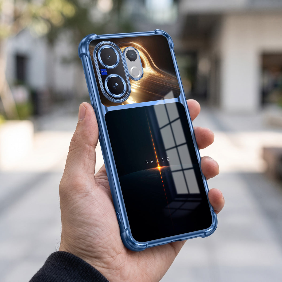 Vivo V60 5G Space Dual-Tone Transparent Airbags Case