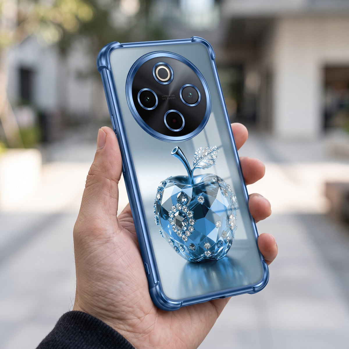 Vivo T4 5G Blue Apple Airbags Printed Back Case