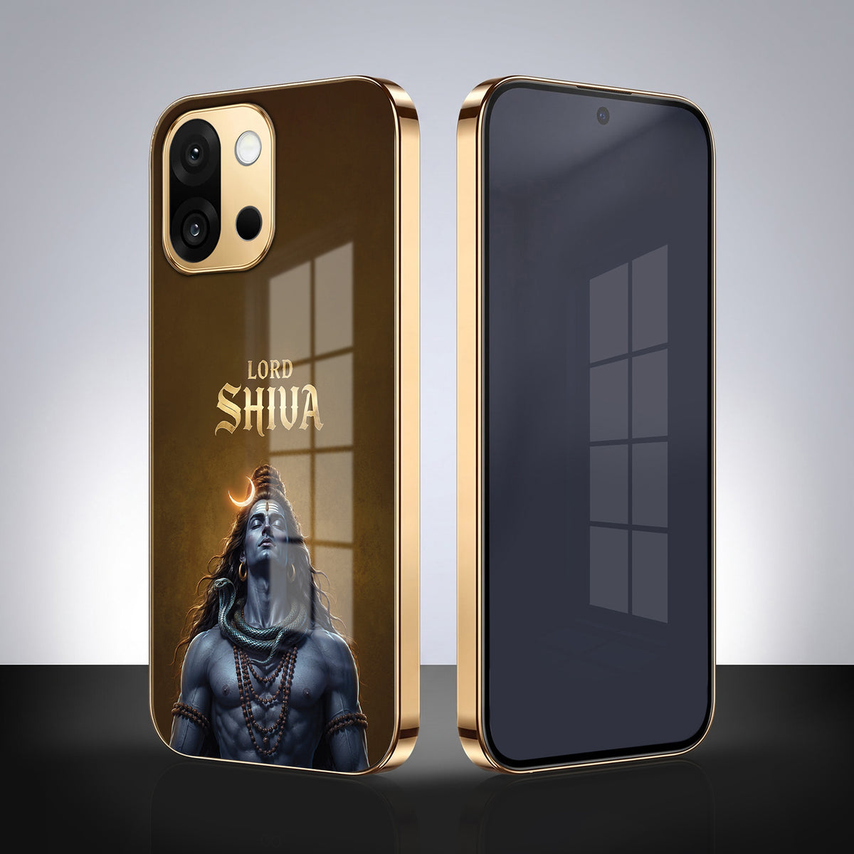 OnePlus 13s 5G Lord Shiva Gold Electroplated Glass Phone Back Case
