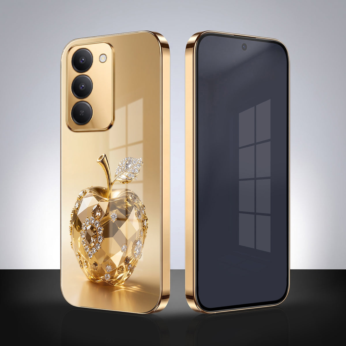 Redmi 15 5G Golden Apple Gold Electroplated Glass Phone Back Case