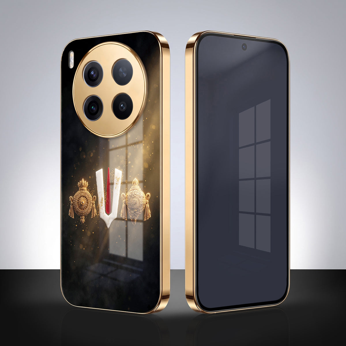 Vivo X300 Pro 5G Royal Heritage Edition Gold Electroplated Glass Phone Back Case
