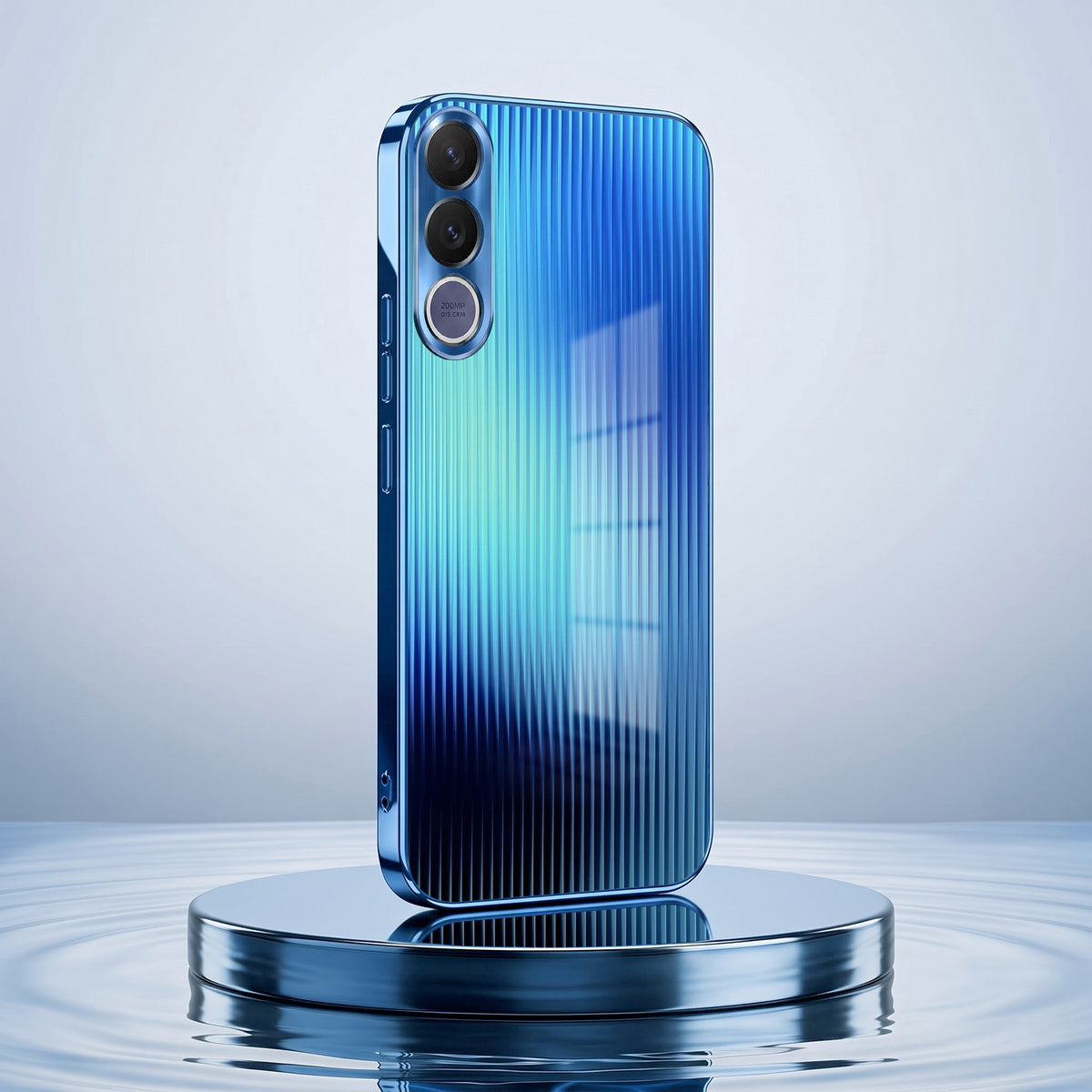 Vivo V70 FE 5G Aureon X1 Blue Electroplated Glass Phone Back Case