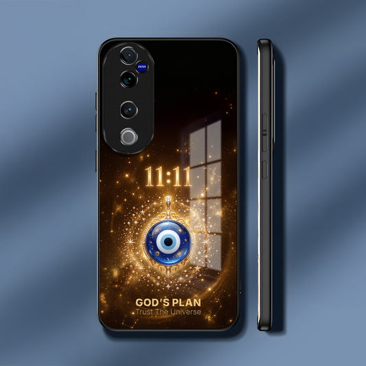 Vivo V40 Pro 5G God’s Plan Evil Eye Acrylic Glass Back Case