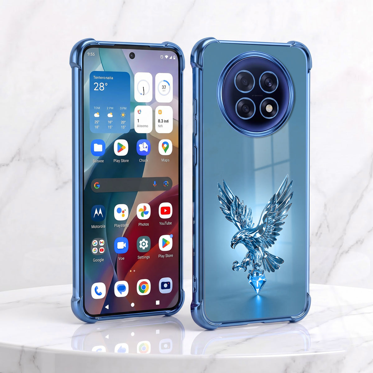 Oppo F31 Pro+ 5G Blue Eagle Airbags Printed Back Case