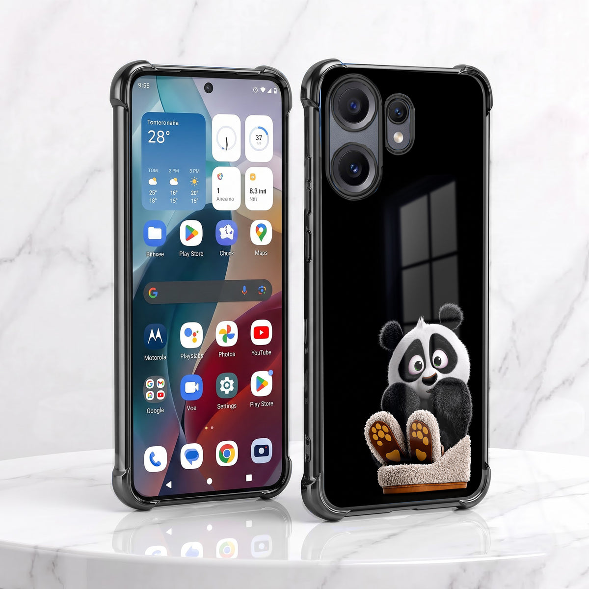 Nothing Phone 2 Pro 5G Cute Panda Airbags Printed Back Case