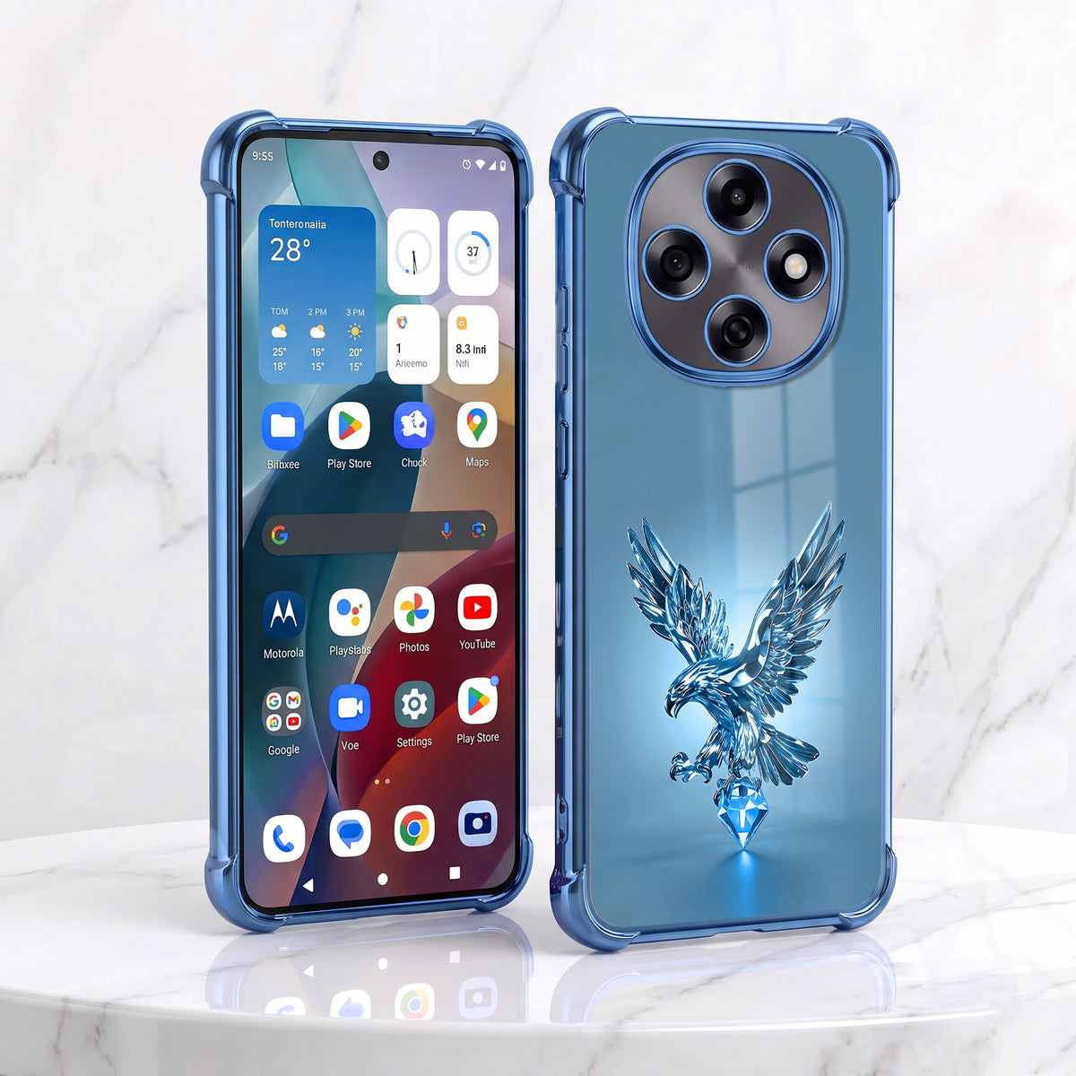 Oppo F31 Pro 5G Blue Eagle Airbags Printed Back Case