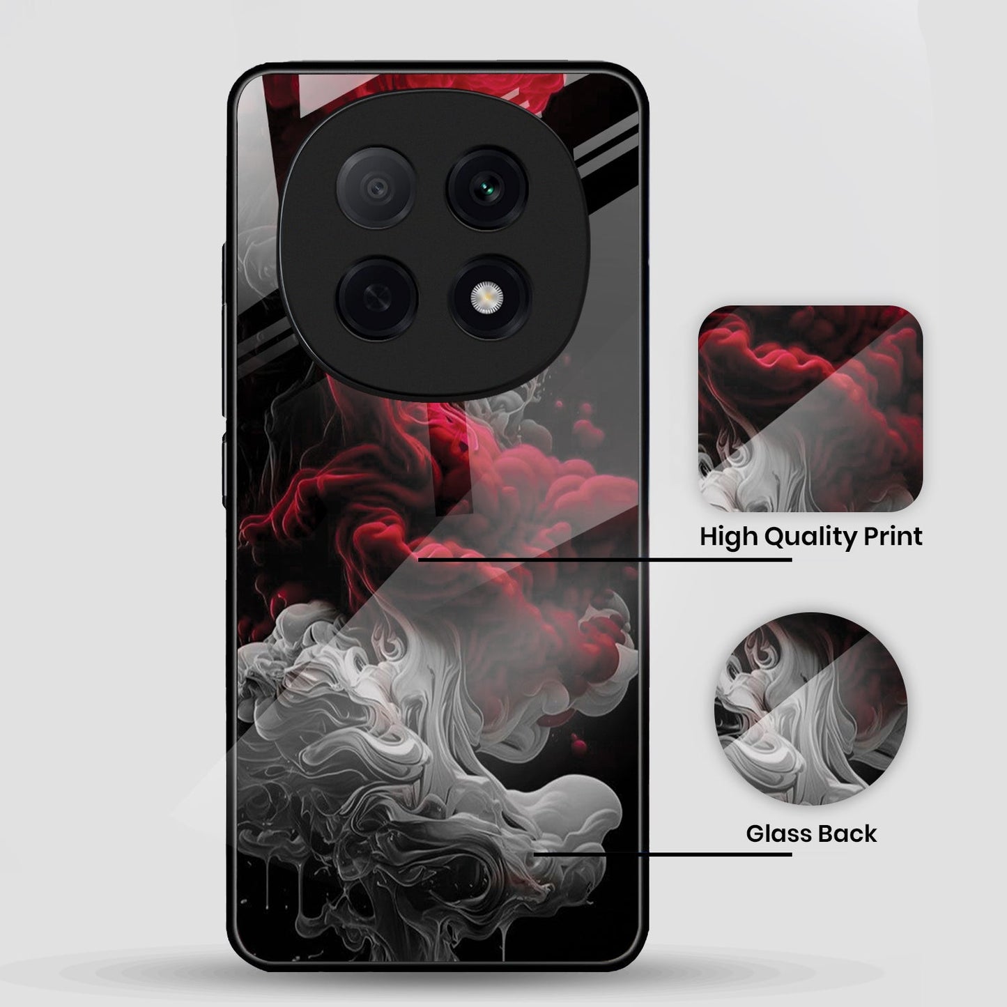 Oppo F29 Pro 5G Premium Acrylic Shockproof Glass Back Case (Infernal Drift)