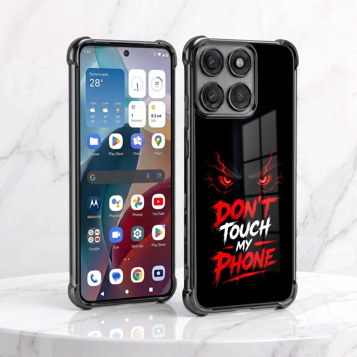 Motorola Edge 70 5G Don't Touch My Phone Airbags Printed Back Case
