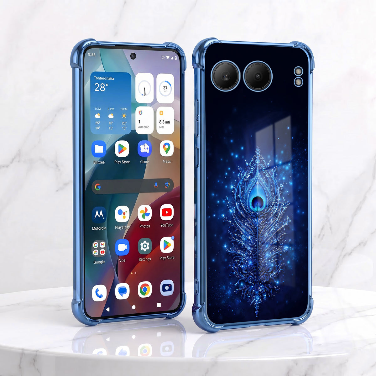 One Plus Nord 4 5G Premium Peacock Feather Airbags Printed Back Case
