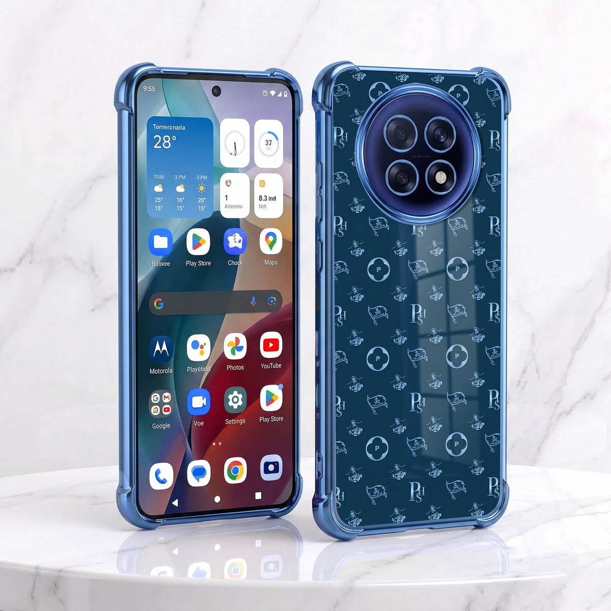 Oppo F31 Pro+ 5G Luxury Monogram Blue Airbags Printed Back Case