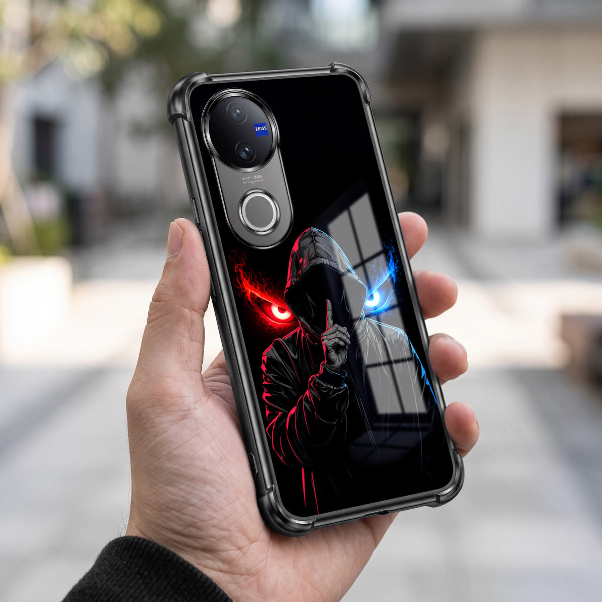 Vivo V50 5G Hooded Shadow Demon Airbags Printed Back Case