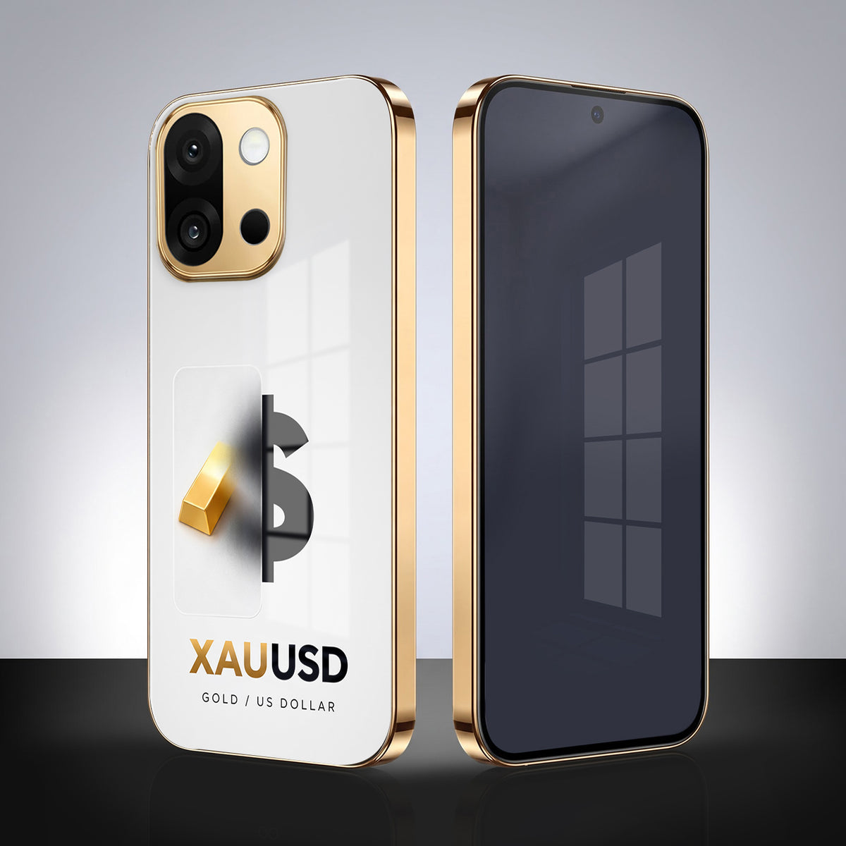 OnePlus 13s 5G Luxury XAU/USD Gold Electroplated Glass Phone Back Case