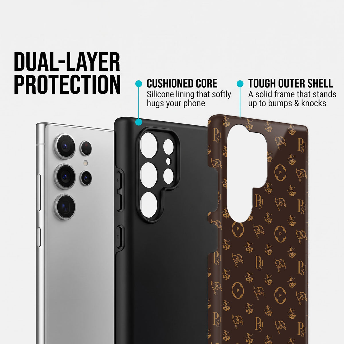 Samsung Galaxy S24 Ultra 5G Luxury Monogram Brown Protective Case