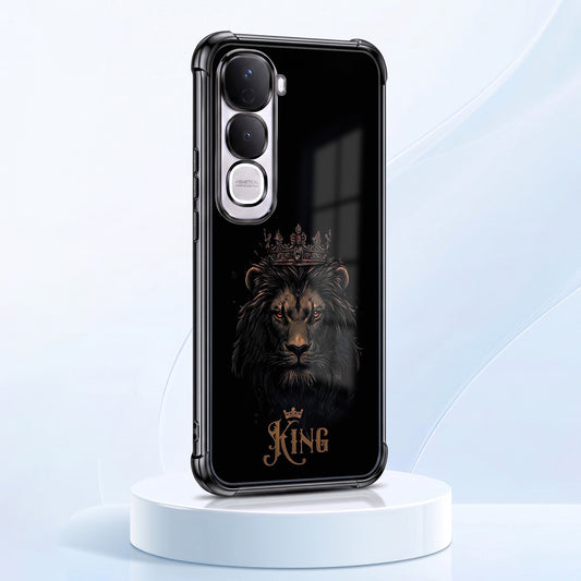 Vivo Y400 Pro 5G Premium Crowned Lion Airbags Printed Back Case