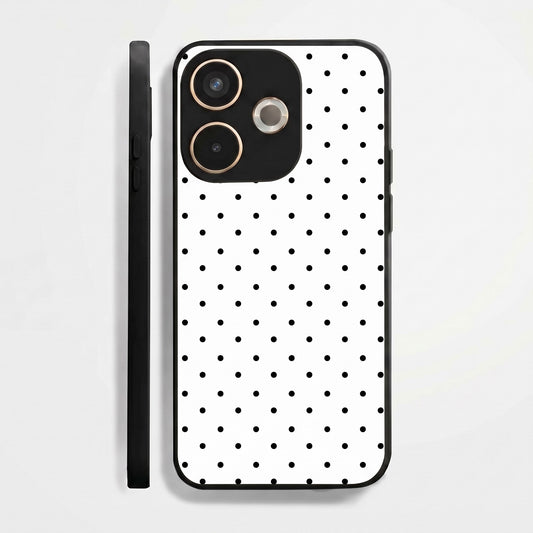 Oppo A5 Pro 5G Classic White & Black Polka Dot Acrylic Back Cover