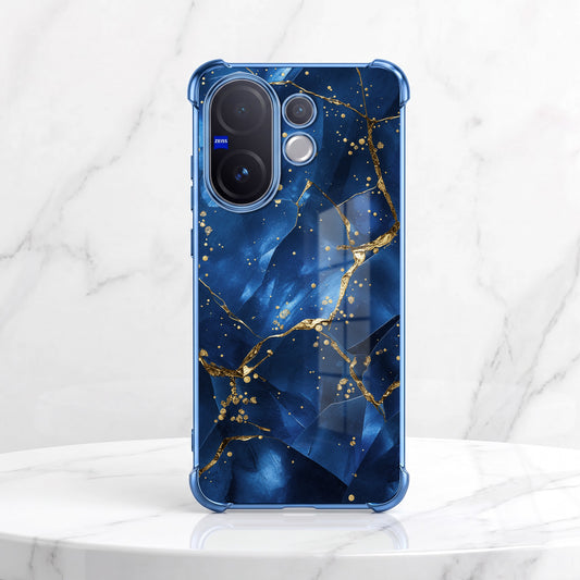 Vivo V60 5G Blue Crimson Marble Airbags Printed Back Case