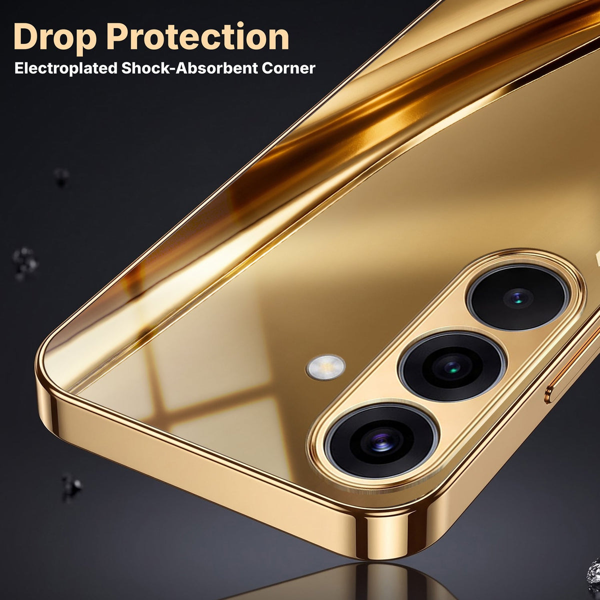 Samsung Galaxy A36 5G Luxury Infinity Energy Gold Electroplated Glass Phone Case