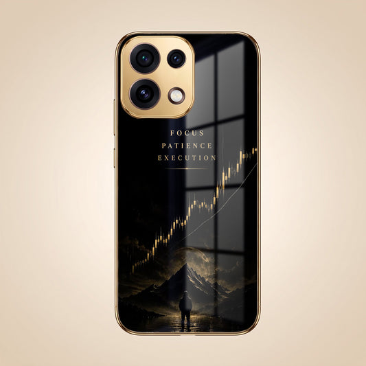 Oppo Reno 16C 5G Focus Gold Electroplated Glass Phone Back Case
