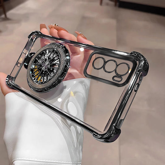Oppo Reno 12 5G Premium Stress Buster Wheel Rotating Shockproof Airbags Case