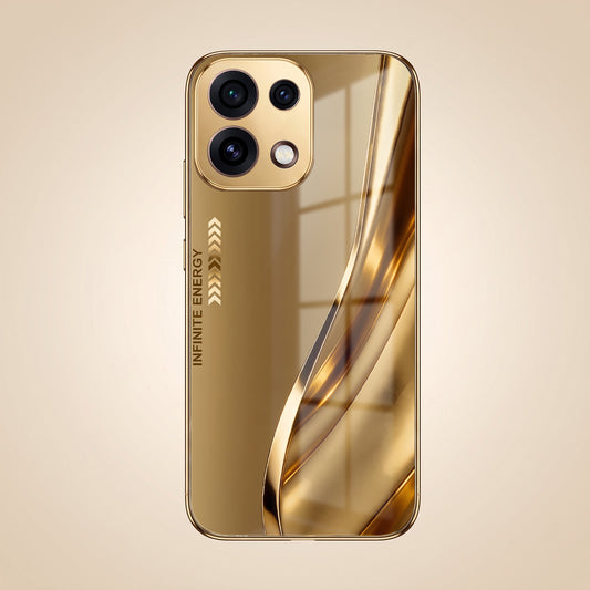 Oppo Reno 16C 5G Luxury Infinity Energy Gold Electroplated Glass Phone Case