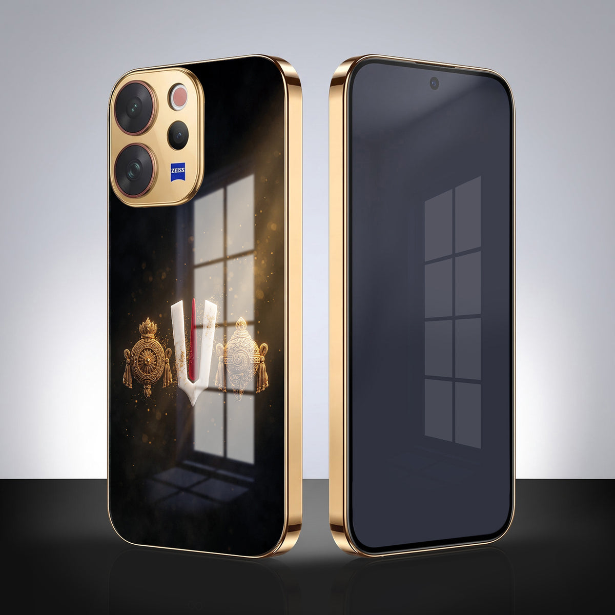 Vivo V70 5G Royal Heritage Edition Gold Electroplated Glass Phone Back Case