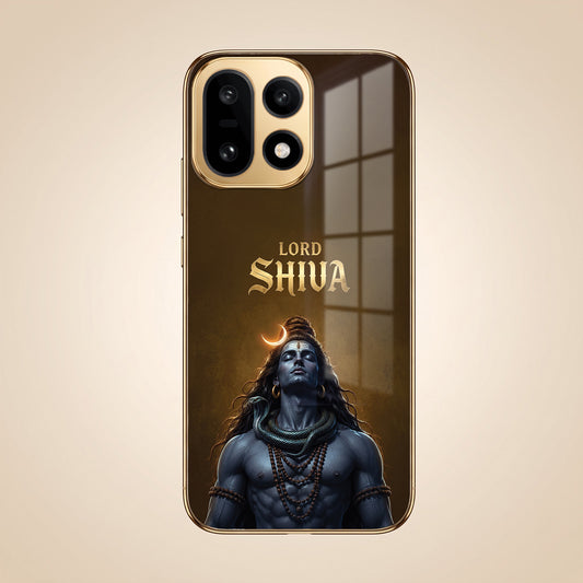 OnePlus 15 5G Lord Shiva Gold Electroplated Glass Phone Back Case