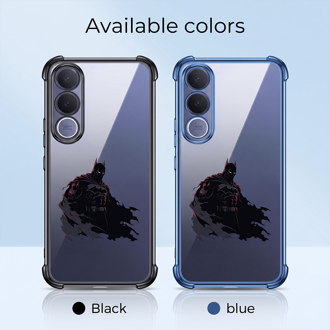 Vivo V70 FE 5G Premium 3D Spot UV Batman Sticker Shockproof Airbags Case