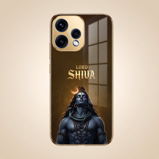 Oppo Reno 15 5G Lord Shiva Gold Electroplated Glass Phone Back Case