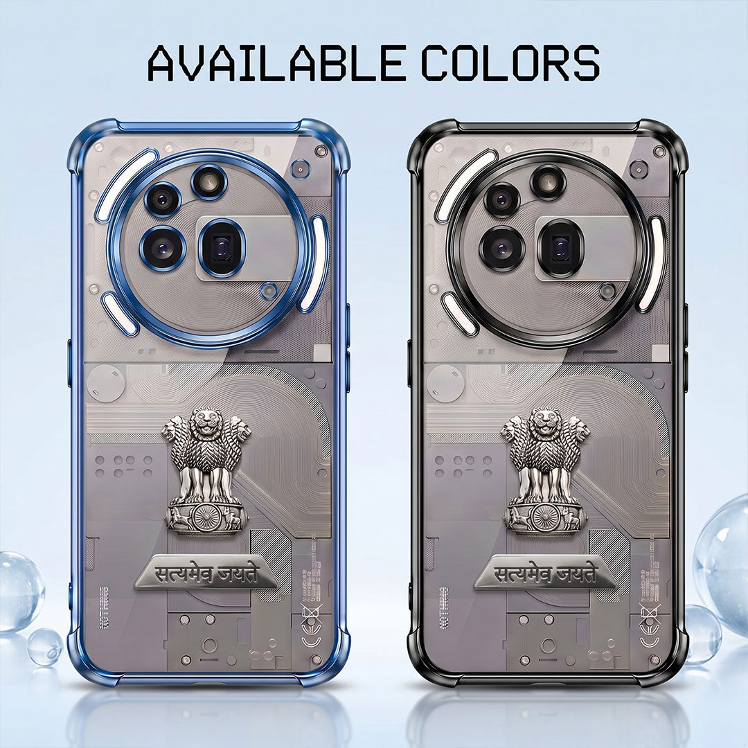 Nothing Phone 3a Pro 5G Satyamev Jayate 2-in-1 Emblem Transparent Shockproof Airbag Case