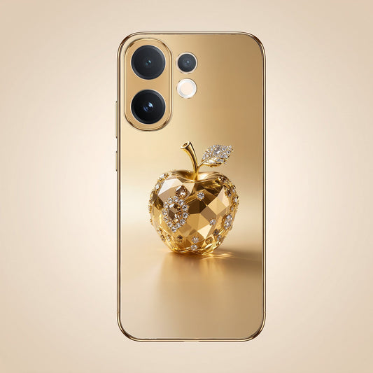 Vivo T4 Pro 5G Golden Apple Gold Electroplated Glass Phone Back Case