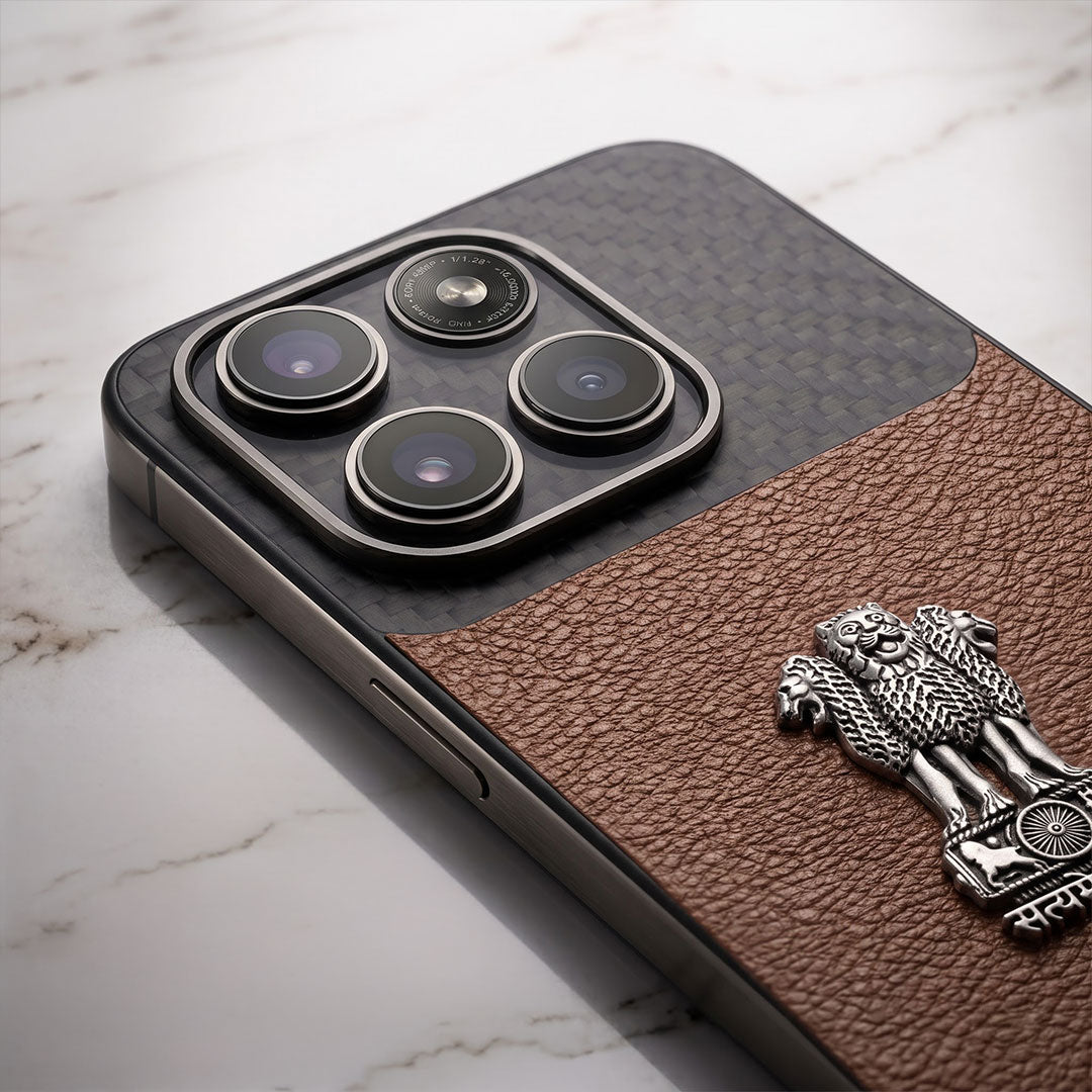 Motorola Edge 70 Fusion 5g Satyamev Jayate Carbon Fiber Leather Hybrid Phone Case