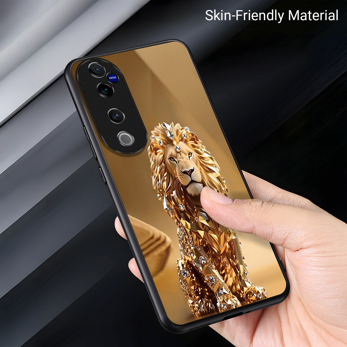 Vivo V40 Pro 5G Luxury Lion Acrylic Glass Back Case