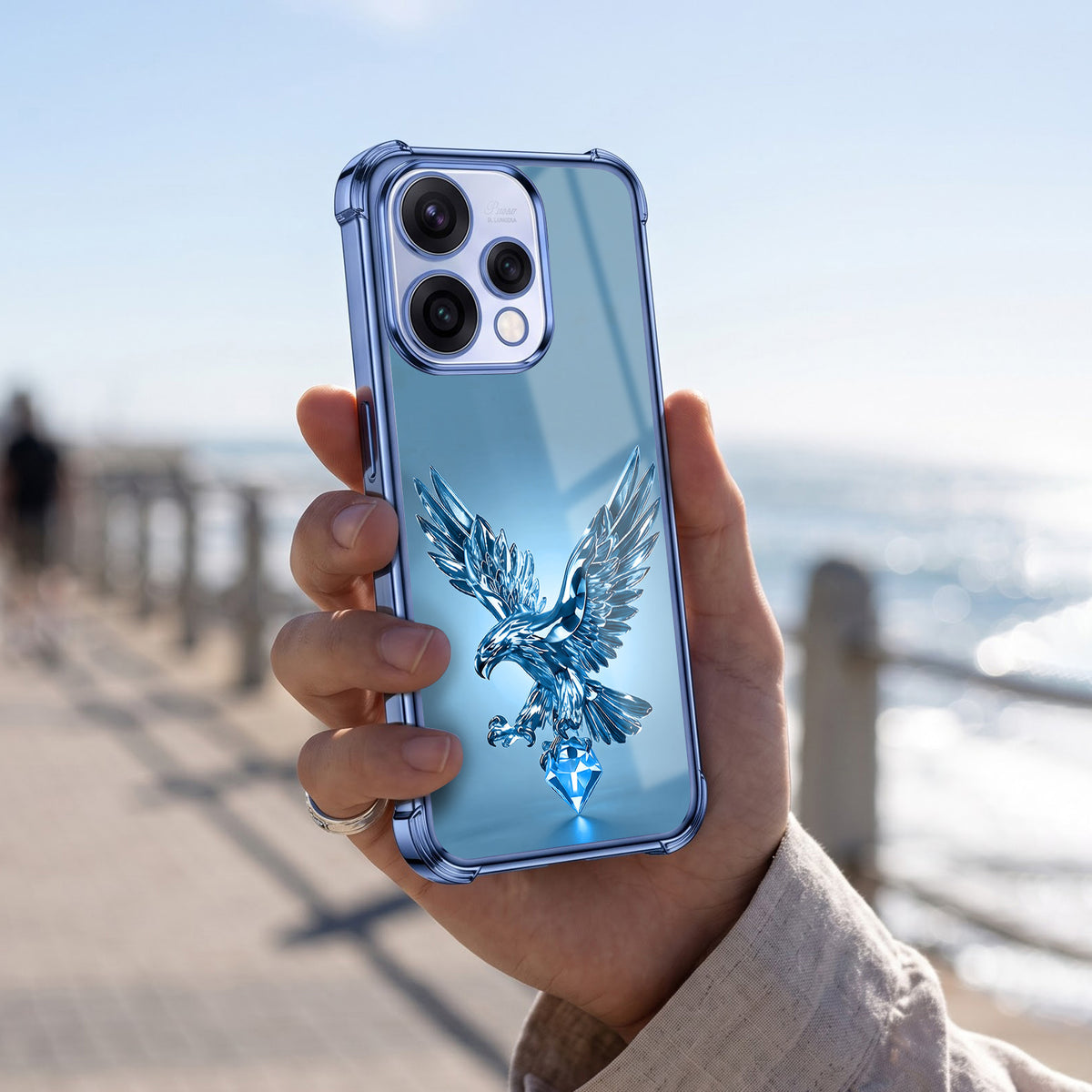 Oppo Reno 15 5G Blue Eagle Airbags Printed Back Case