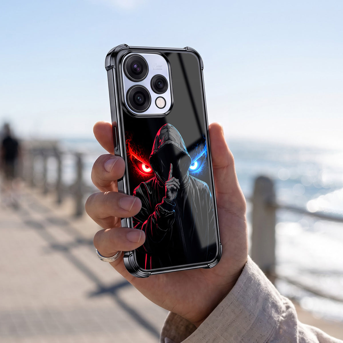 Oppo Reno 15 5G Hooded Shadow Demon Airbags Printed Back Case