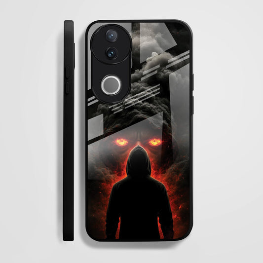 Vivo V50 5G Premium Acrylic Shockproof Glass Back Case (Dark Shadows)