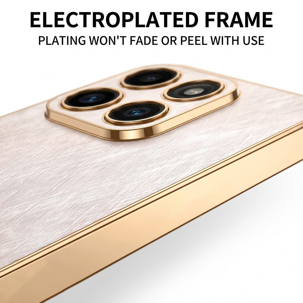 Motorola Edge 70 5G Premium Electroplated Frame Gold Thread Pattern Soft Case