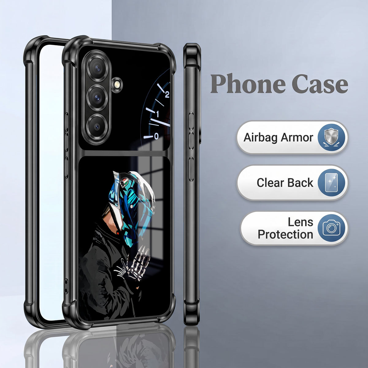 Samsung Galaxy A36 5G Cyberpunk Reaper Dual-Tone Transparent Airbags Case